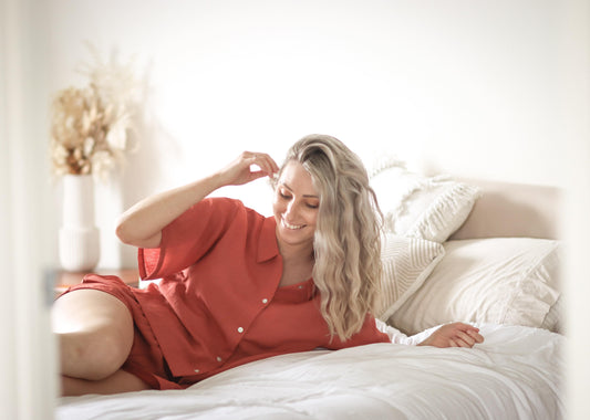 Linen Short Set Terracotta